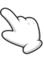slider indicating hand